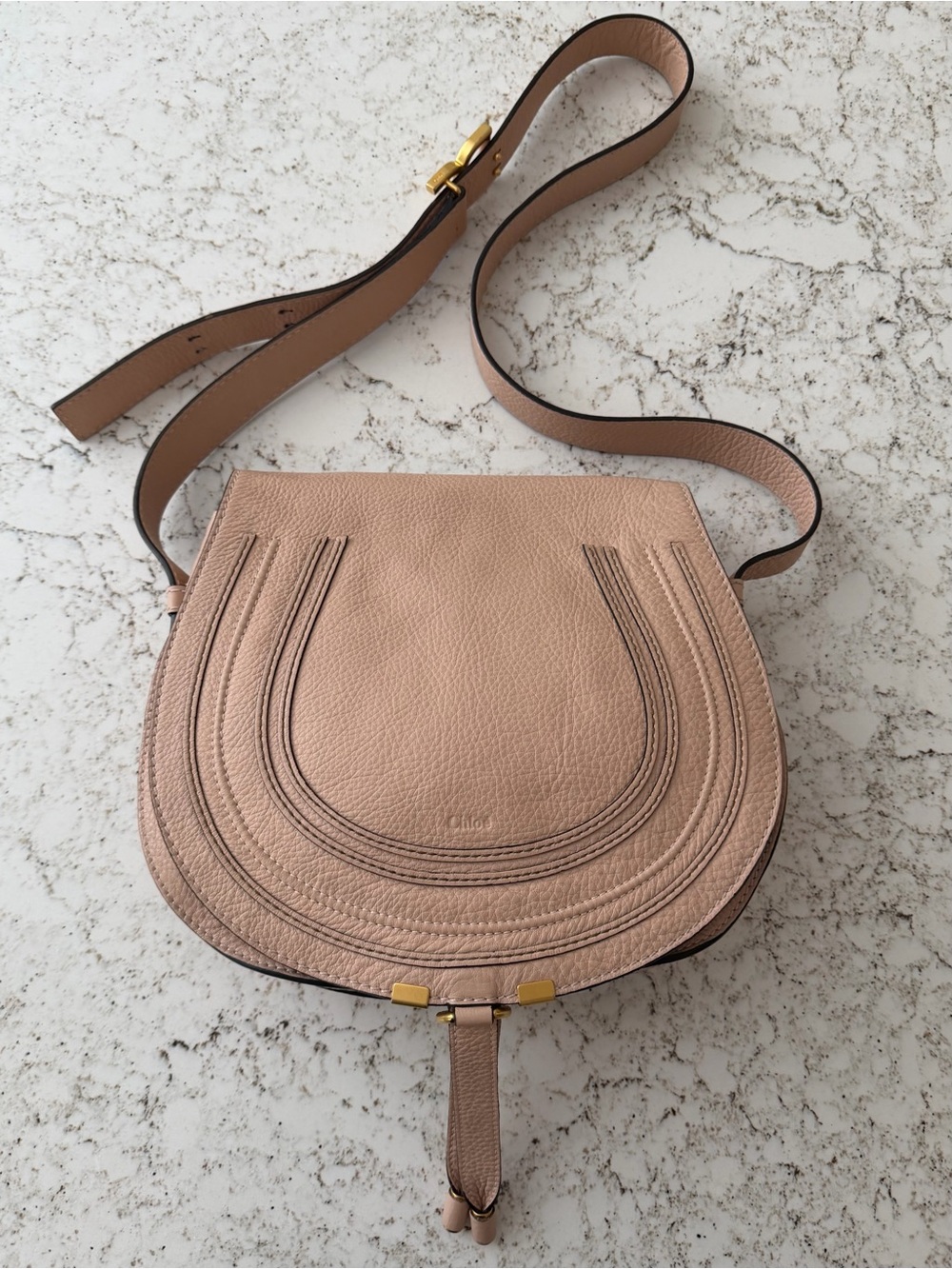 Chloe Blush Pink Marcie Saddlebag